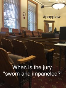 Jury impaneled and sworn